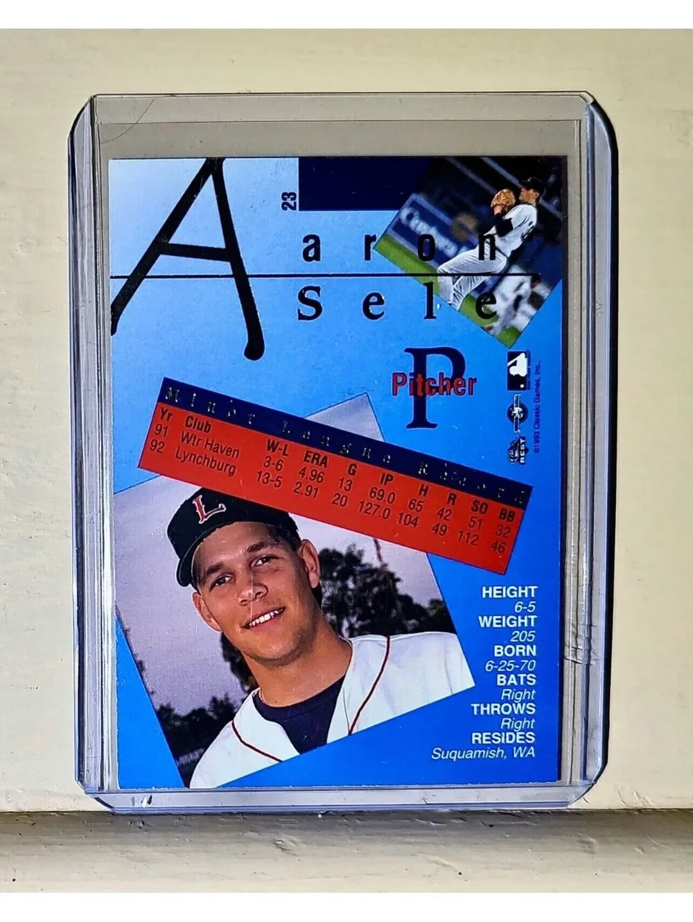1993 Aaron Sele Classic Baseball Card #23